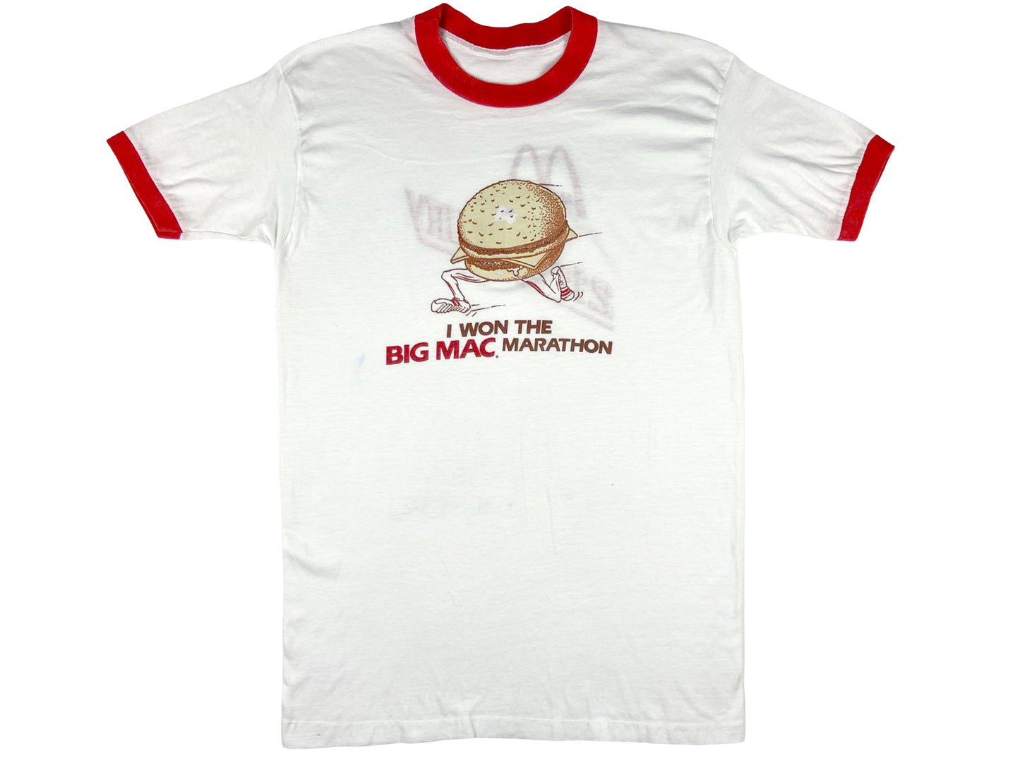 VTG MCDONALD'S BIG MAC MARATHON RINGER T-SHIRT
