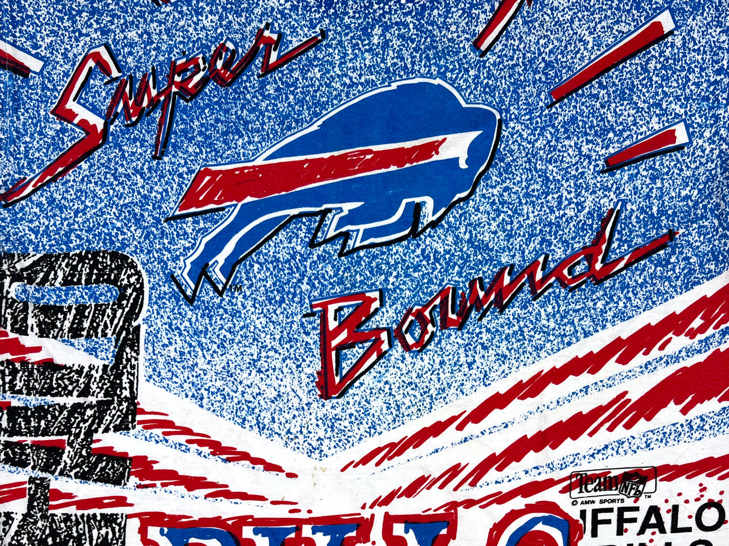 VTG BUFFALO BILLS ALL OVER PRINT T-SHIRT