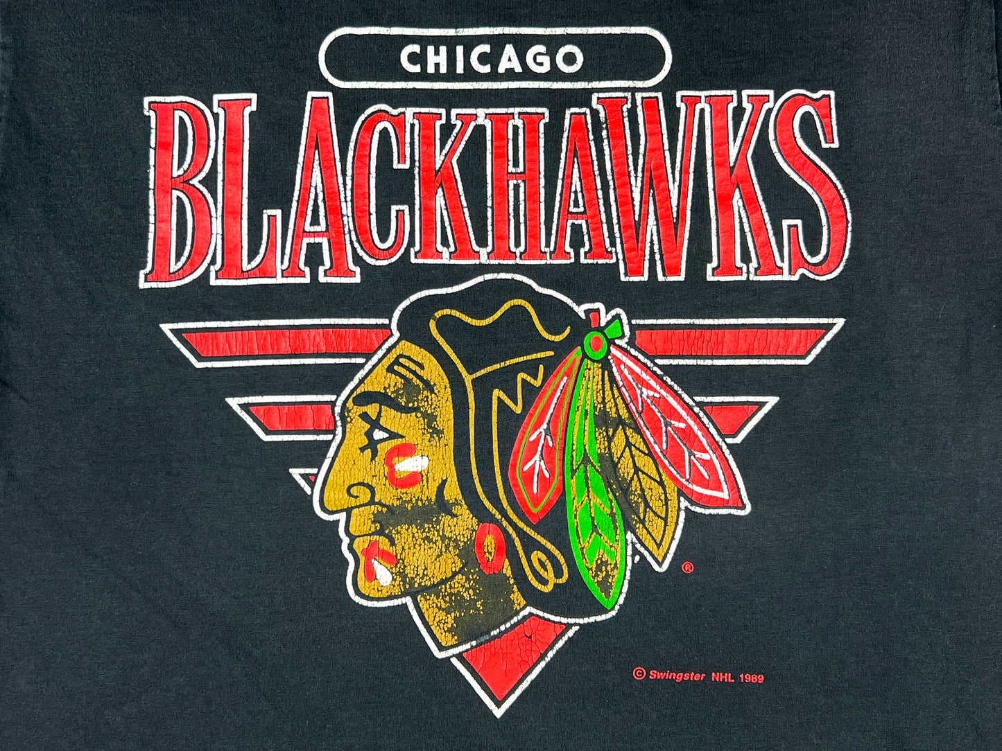 VTG '89 CHICAGO BLACKHAWKS T-SHIRT