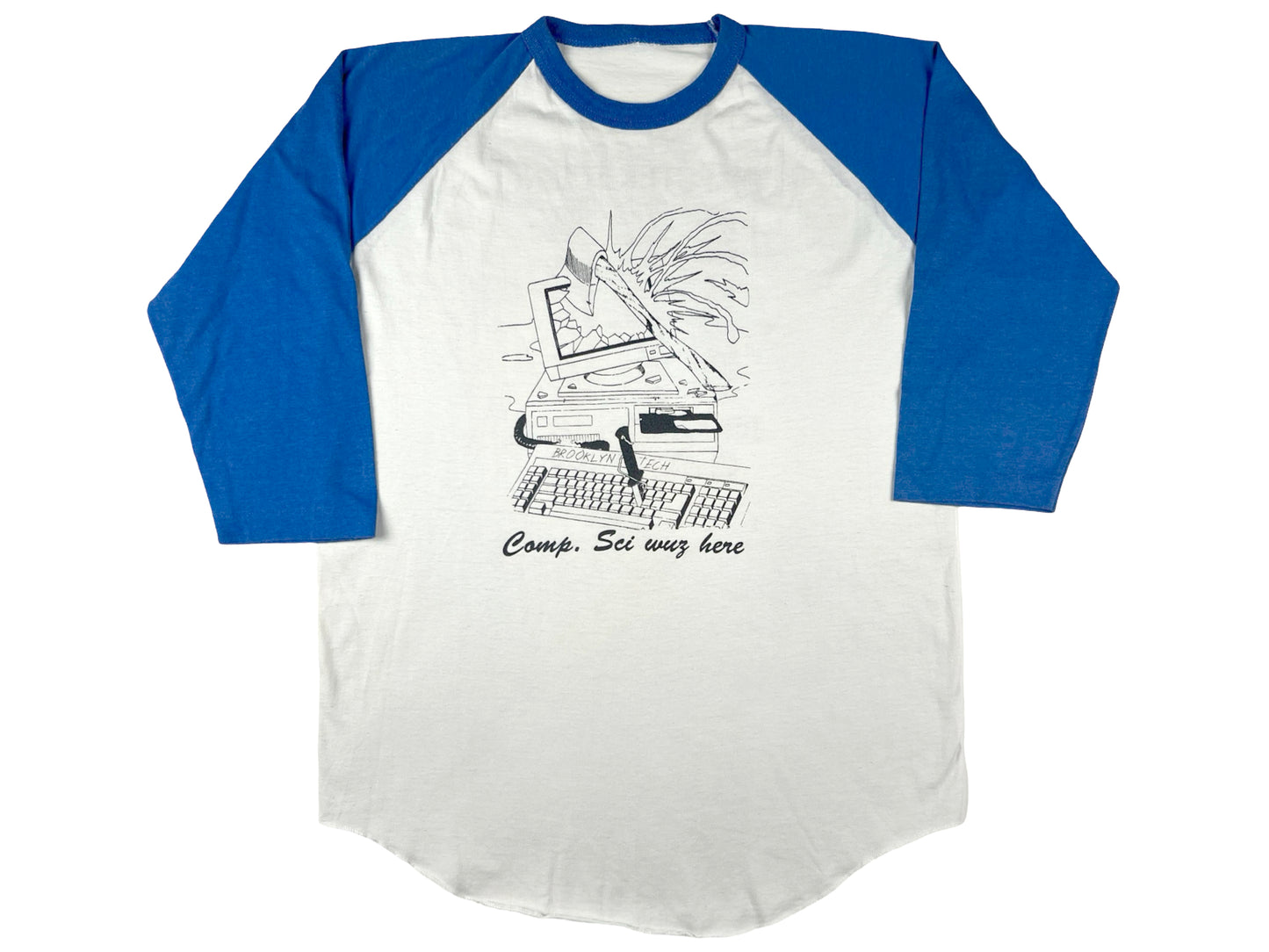 VTG '90 BROOKLYN TECH COMPUTER SCIENCE BASEBALL SHIRT