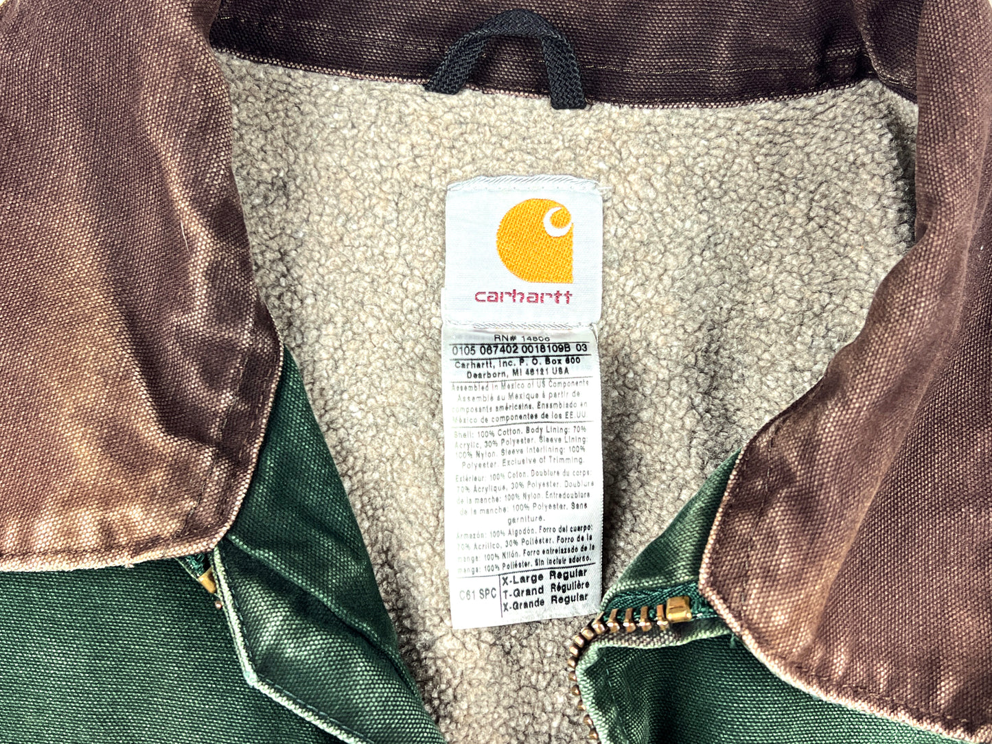 VTG CARHARTT FLEECE LINED CHORE COAT