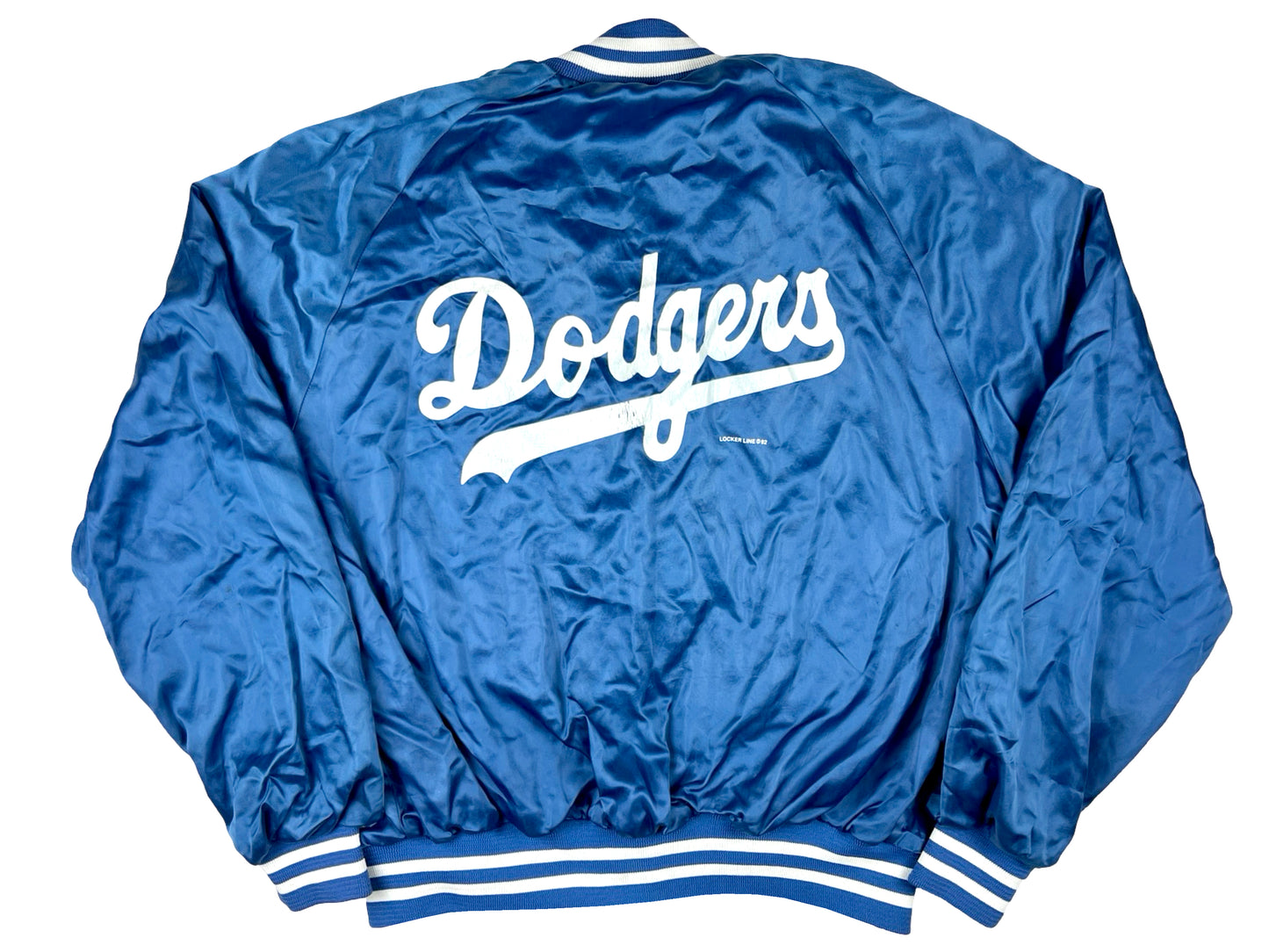 VTG '92 LOS ANGELES DODGERS LOCKER LINE SATIN JACKET