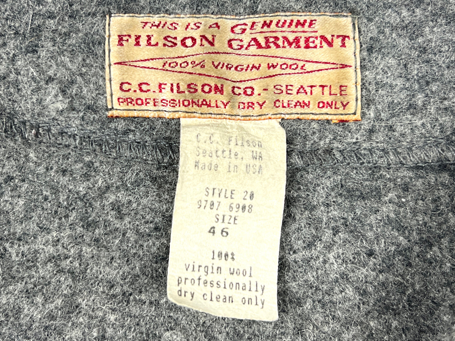 VTG FILSON WOOL VEST