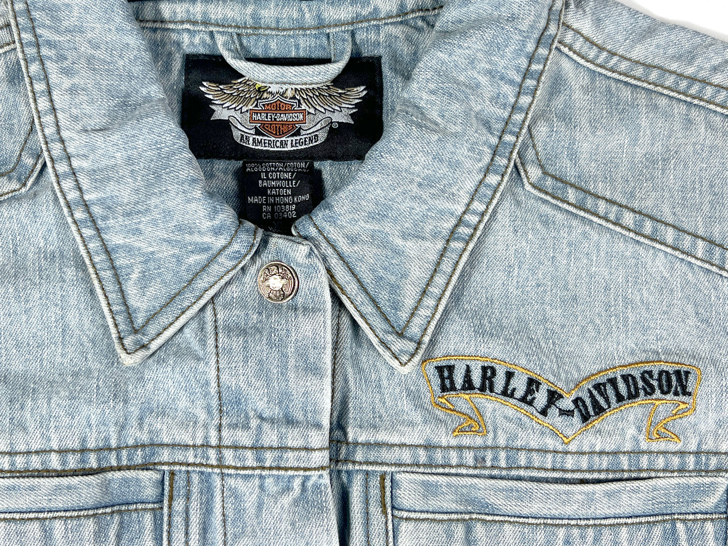 VTG WMNS HARLEY-DAVIDSON DENIM JACKET