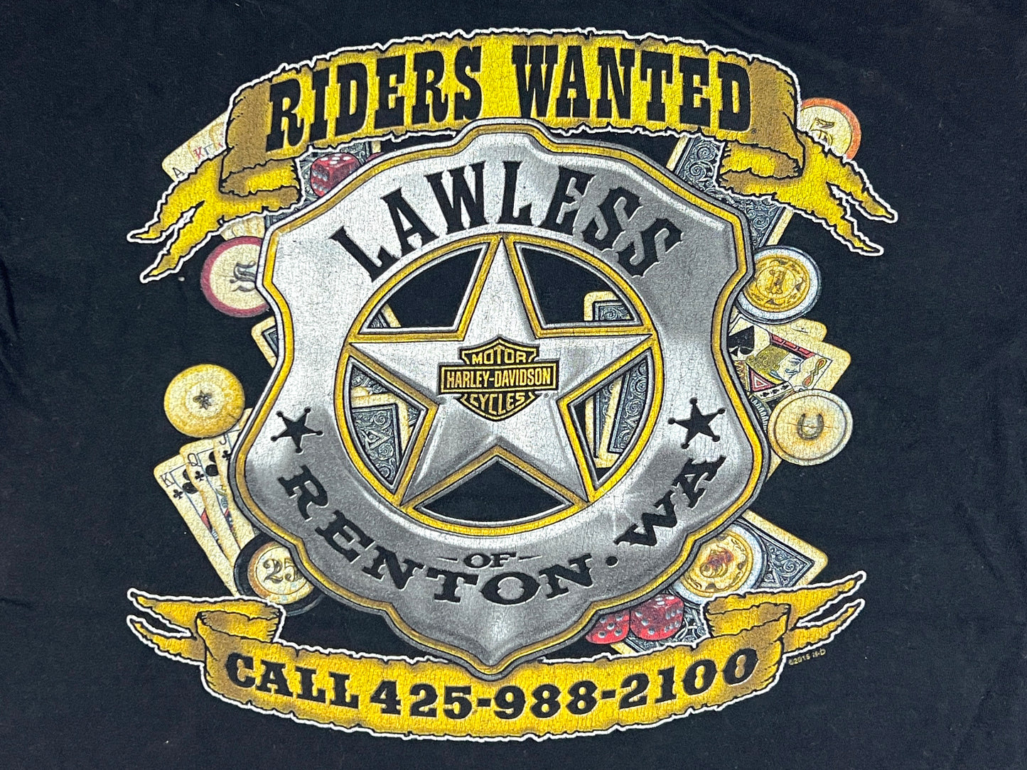 2016 HARLEY DAVIDSON WANTED T-SHIRT