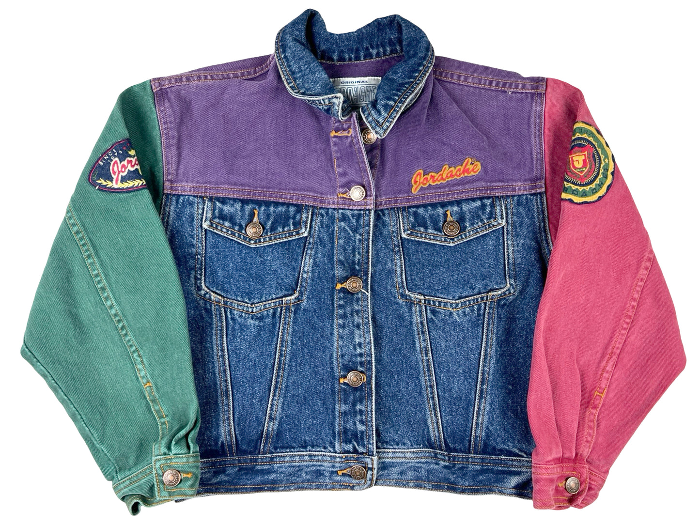 VTG KIDS JORDACHE COLORBLOCK DENIM JACKET