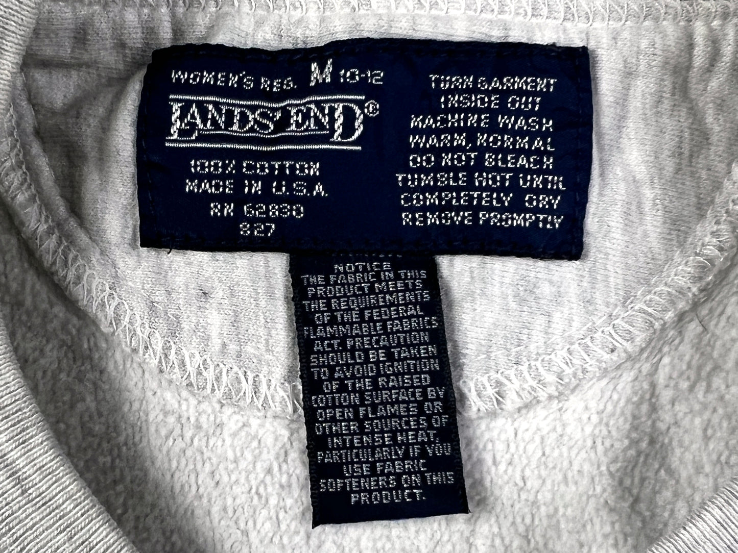 VTG WMN'S LANDS END REVERSE WEAVE SWEATER