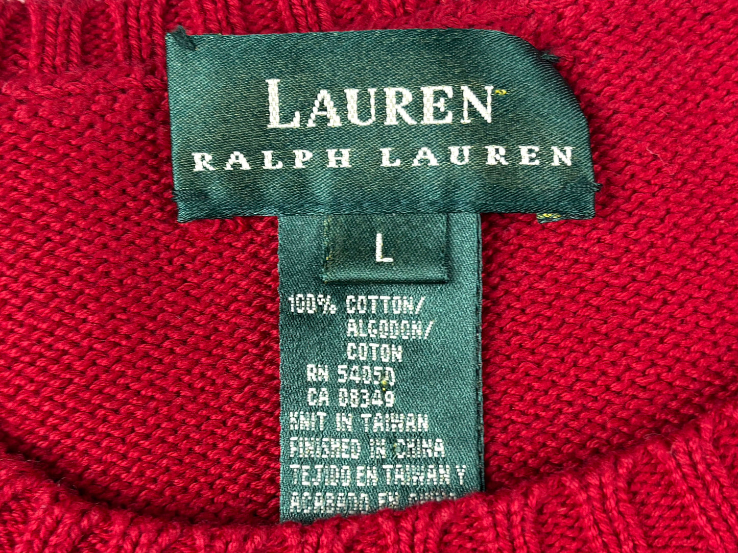 LAUREN RALPH LAUREN CREST KNIT SWEATER