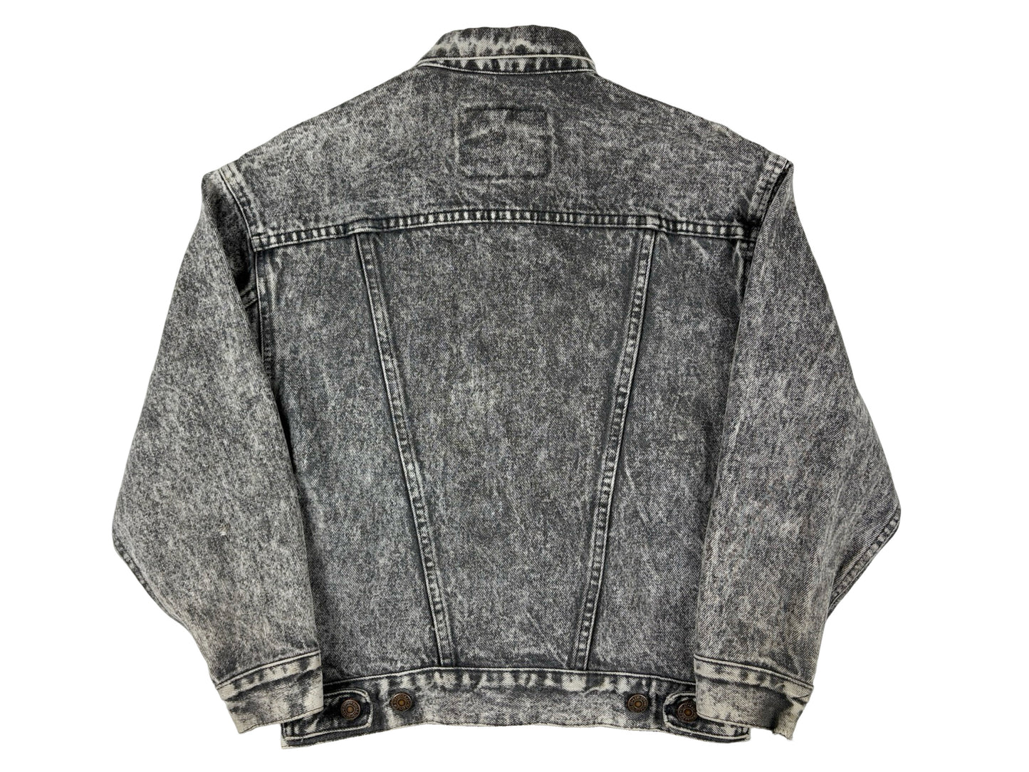 VTG LEVIS BLACK STONE WASH TRUCKER JACKET