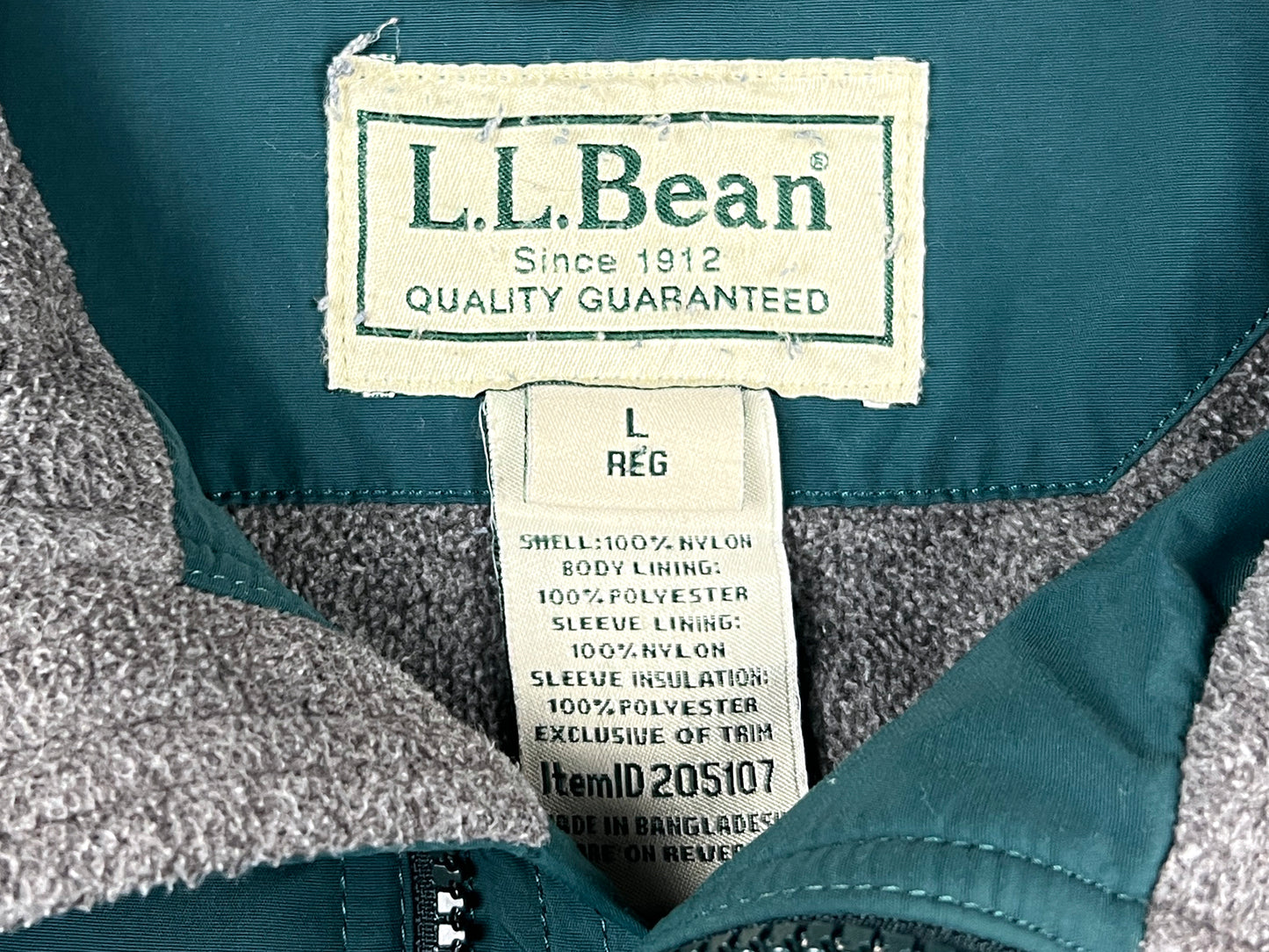 VTG L.L. BEAN FLEECE LINED SHELL JACKET
