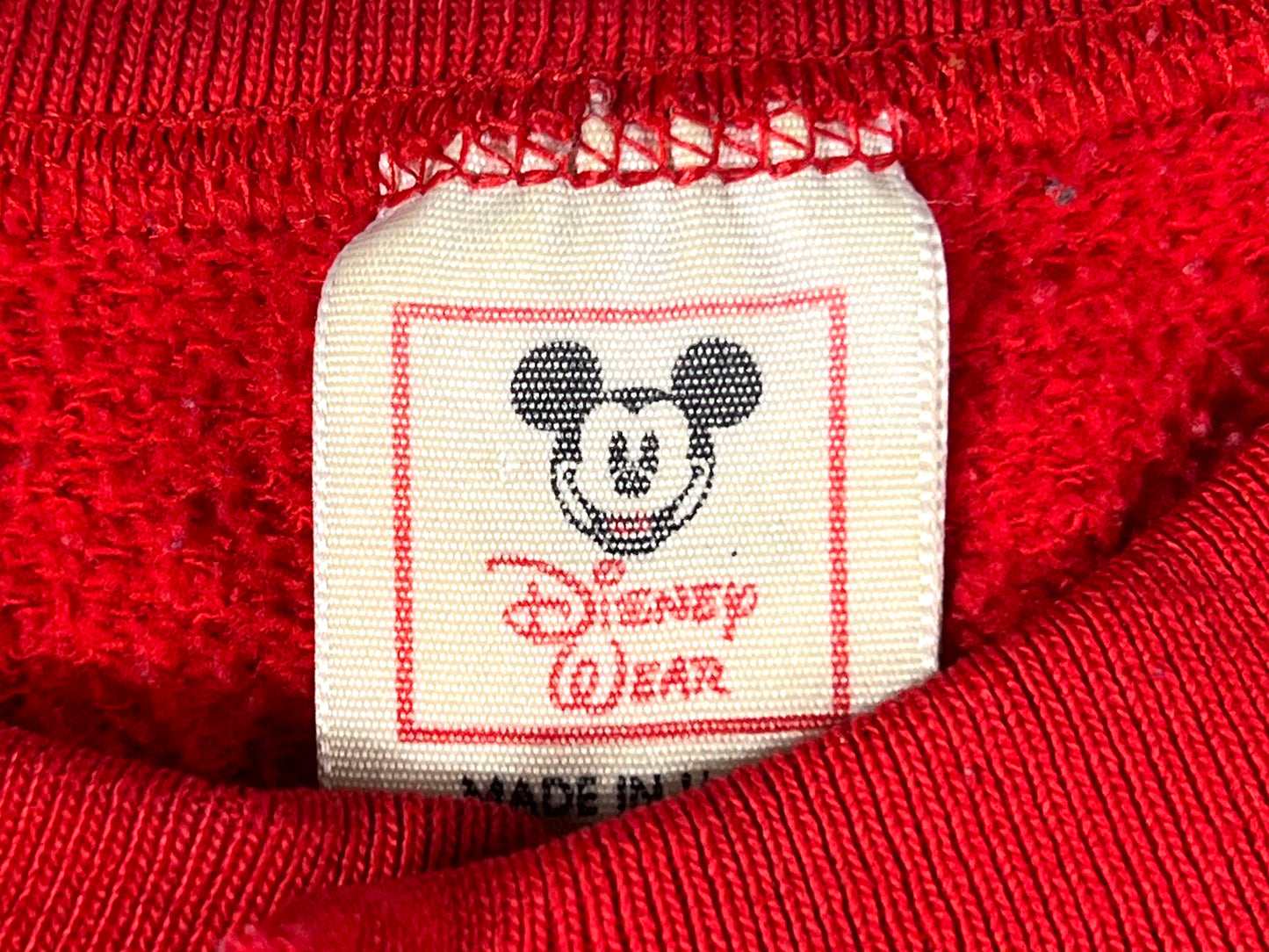 VTG MICKEY MOUSE HENLEY CREWNECK