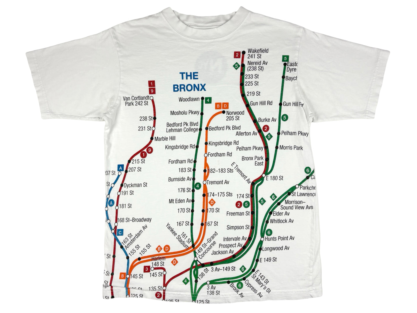 THE BRONX SUBWAY MAP T-SHIRT