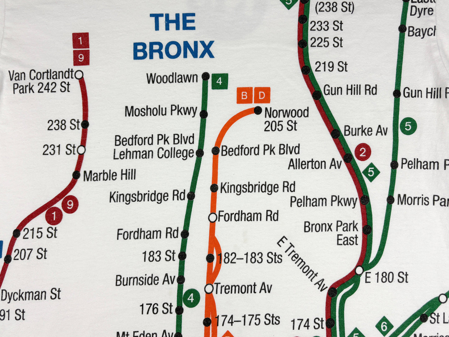 THE BRONX SUBWAY MAP T-SHIRT