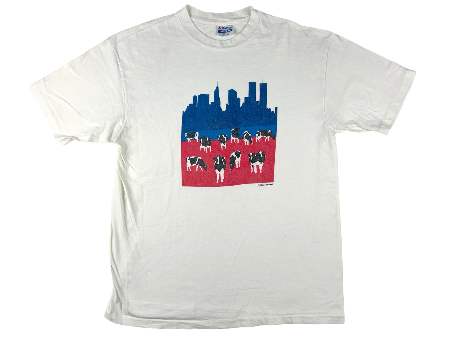 VTG '85 NYC COWS SKYLINE T-SHIRT