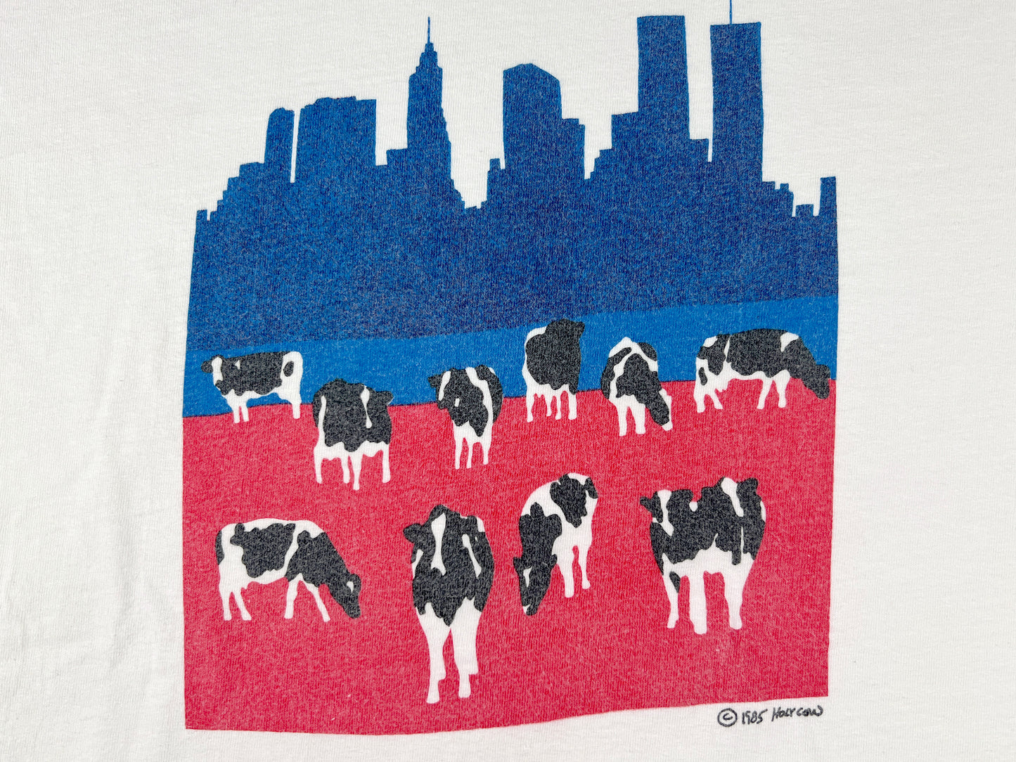 VTG '85 NYC COWS SKYLINE T-SHIRT