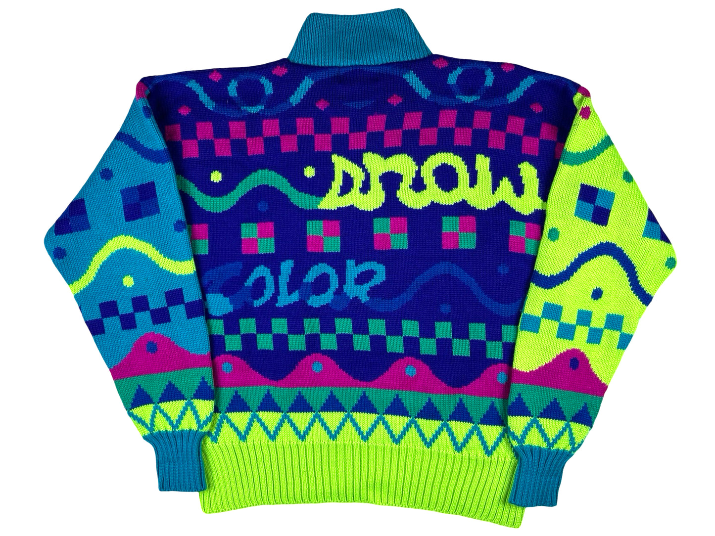 VTG WMNS OBERMEYER SNOW COLORS KNIT SWEATER