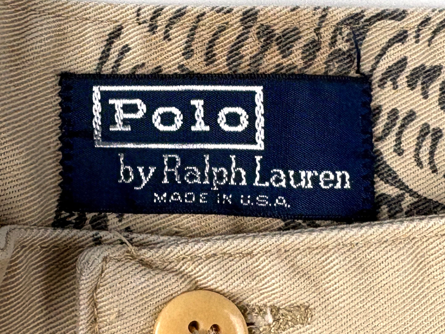 VTG '90S POLO RL FISHING PLEATED SHORTS
