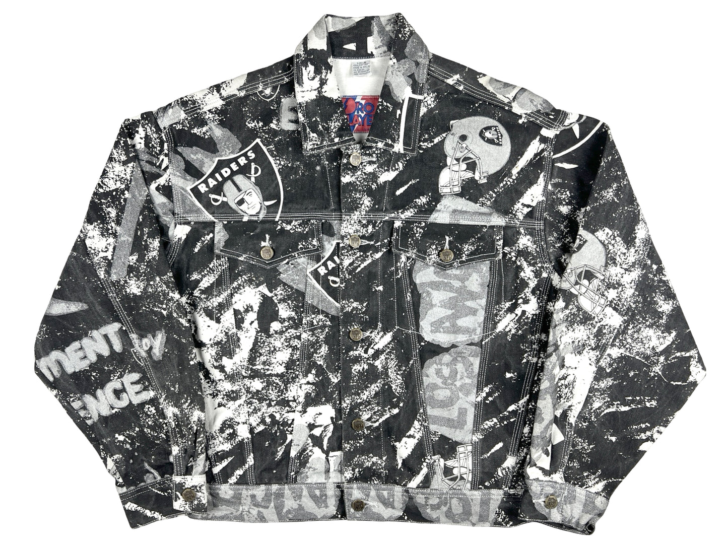 VTG PRO PLAYER AOP RAIDERS DENIM JACKET