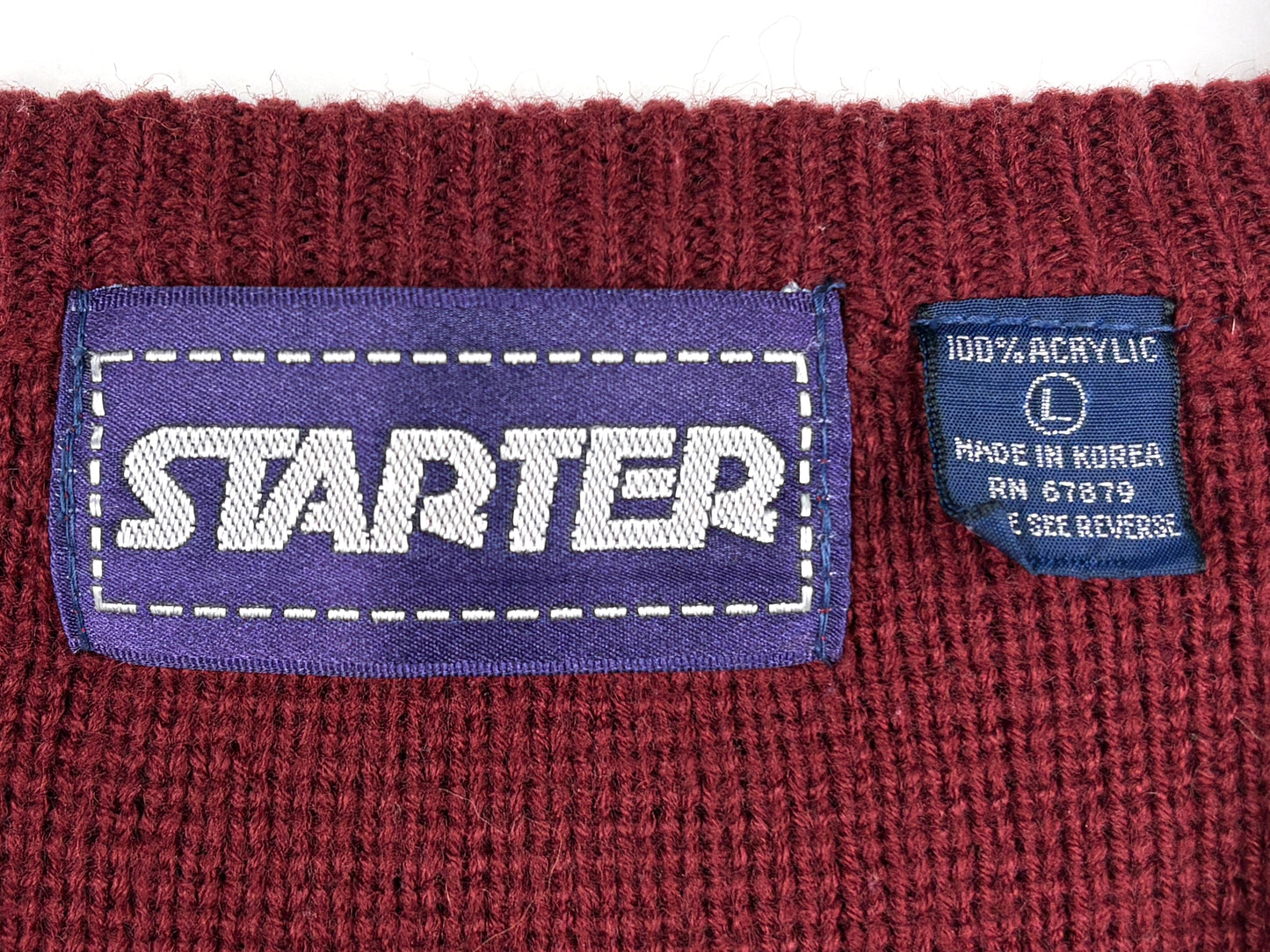 VTG '90S STARTER REDSKIN KNIT SWEATER