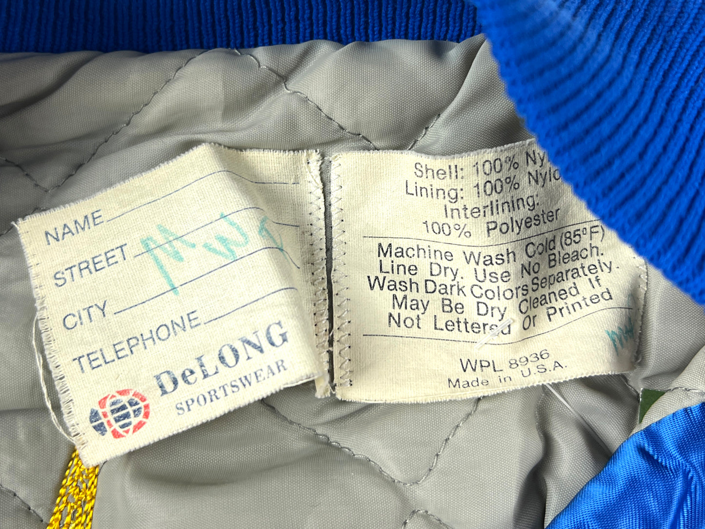 VTG DELONG STAR SECURITY SATIN JACKET
