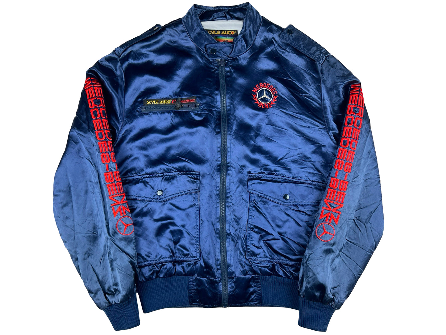 VTG STYLE AUTO MERCEDES BENZ SATIN RACING JACKET