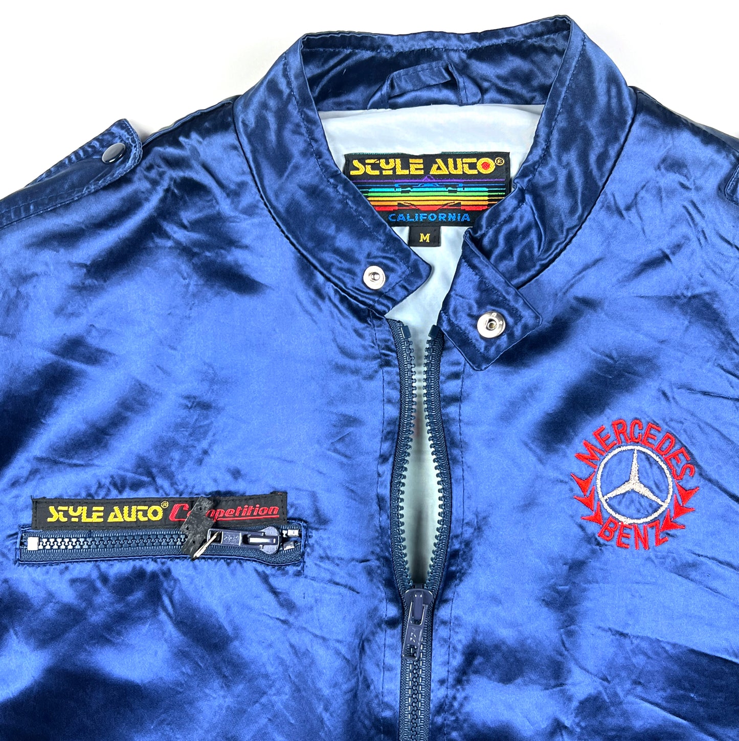 VTG STYLE AUTO MERCEDES BENZ SATIN RACING JACKET