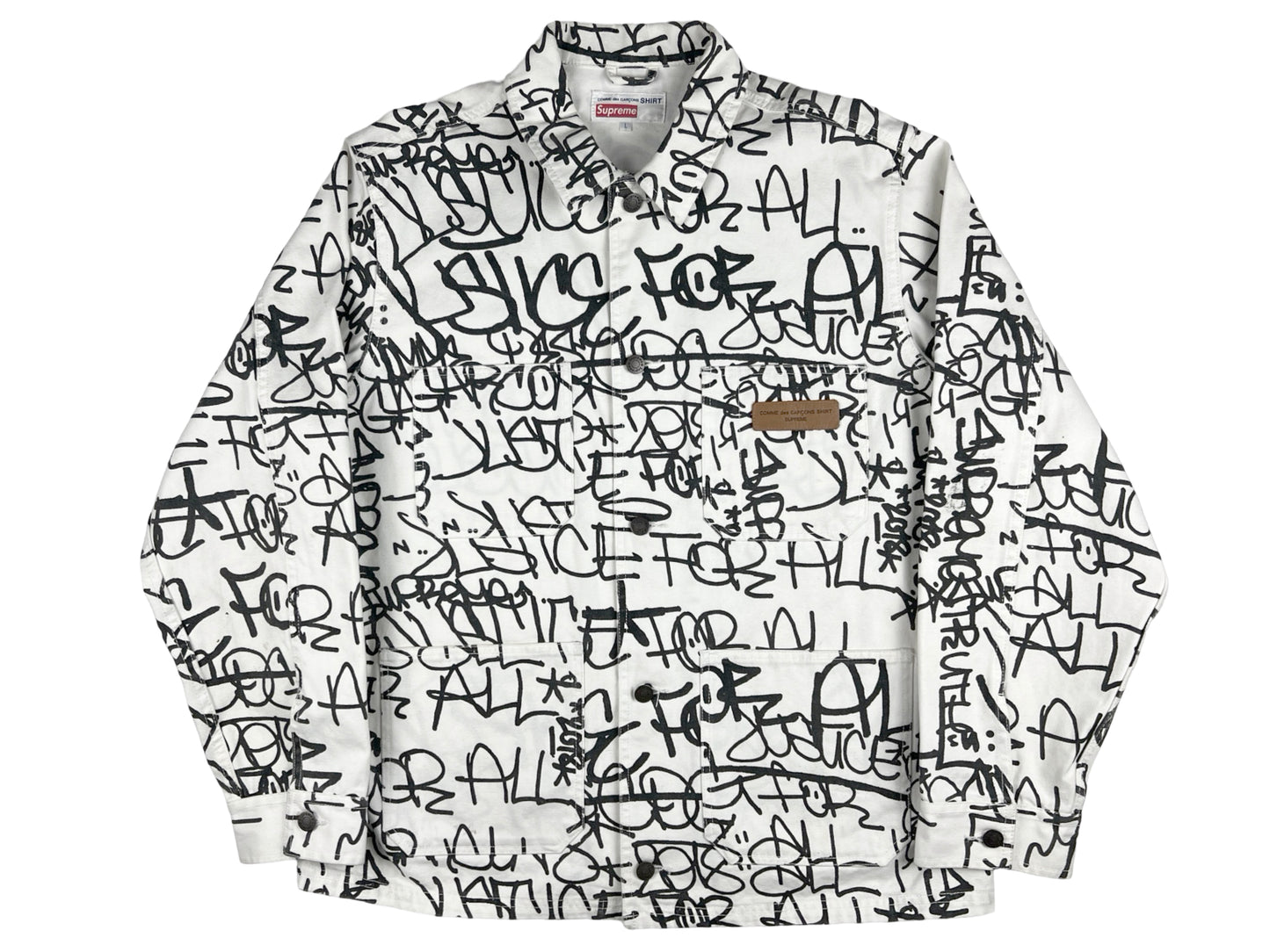 Supreme x Comme des Garçon Printed Canvas Chore Coat