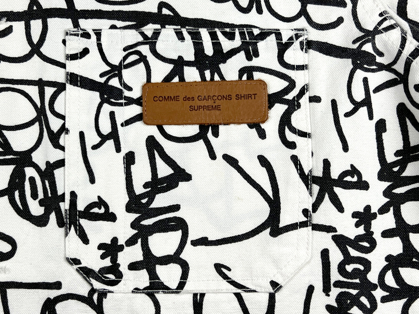 Supreme x Comme des Garçon Printed Canvas Chore Coat