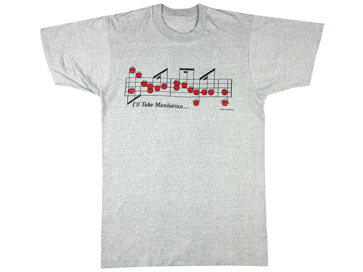 VTG "I'LL TAKE MANHATTAN" MUSIC NOTE T-SHIRT