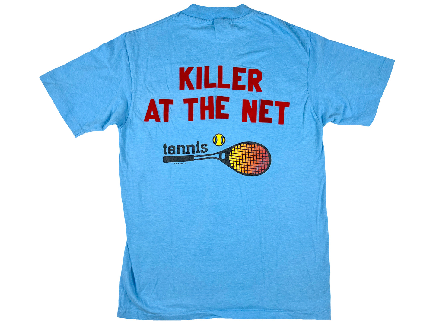 VTG '84 "WARNING: KILLER AT THE NET" T-SHIRT