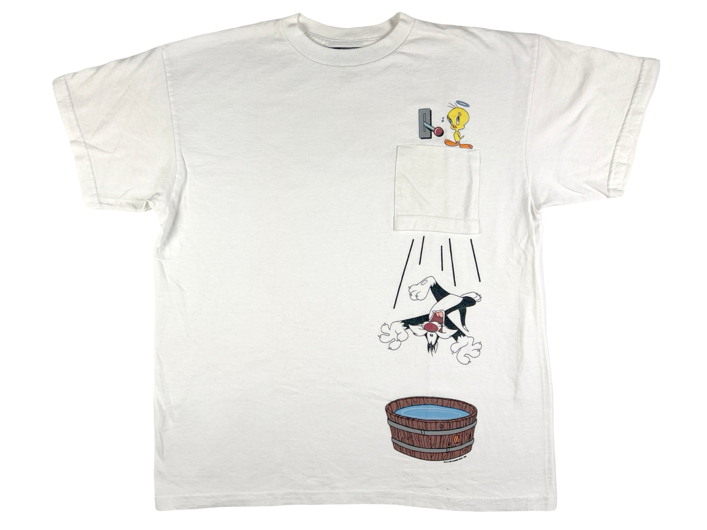VTG '97 LOONEY TUNES REVERSE POCKET T-SHIRT