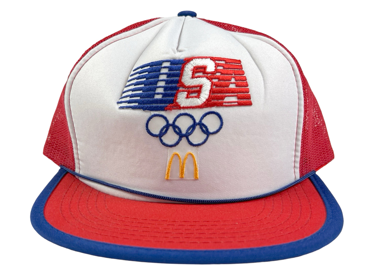 VTG '84 MCDONALDS OLYMPIC USA TRUCKER HAT