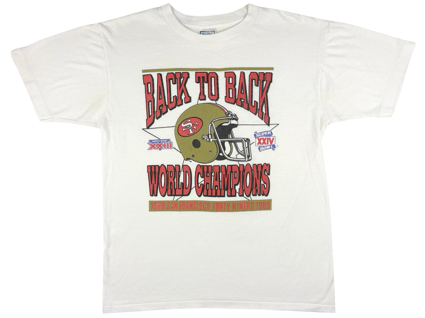 VTG '89 49ERS BACK TO BACK CHAMPIONS T-SHIRT