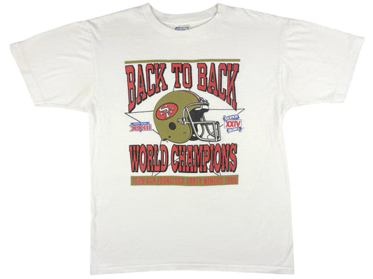 VTG '89 49ERS BACK TO BACK CHAMPIONS T-SHIRT