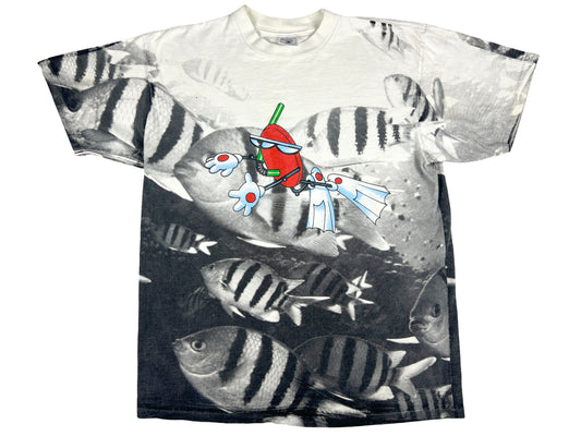 VTG 7-UP SPOT ALL OVER PRINT T-SHIRT