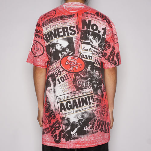 VTG '90S S.F. 49ERS FRONT PAGES T-SHIRT (RLSC)