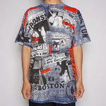 VTG '90S BOS. RED SOX FRONT PAGES T-SHIRT (RLSC)