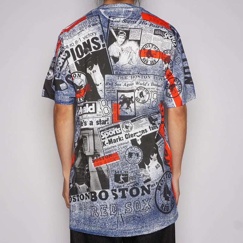 VTG '90S BOS. RED SOX FRONT PAGES T-SHIRT (RLSC)