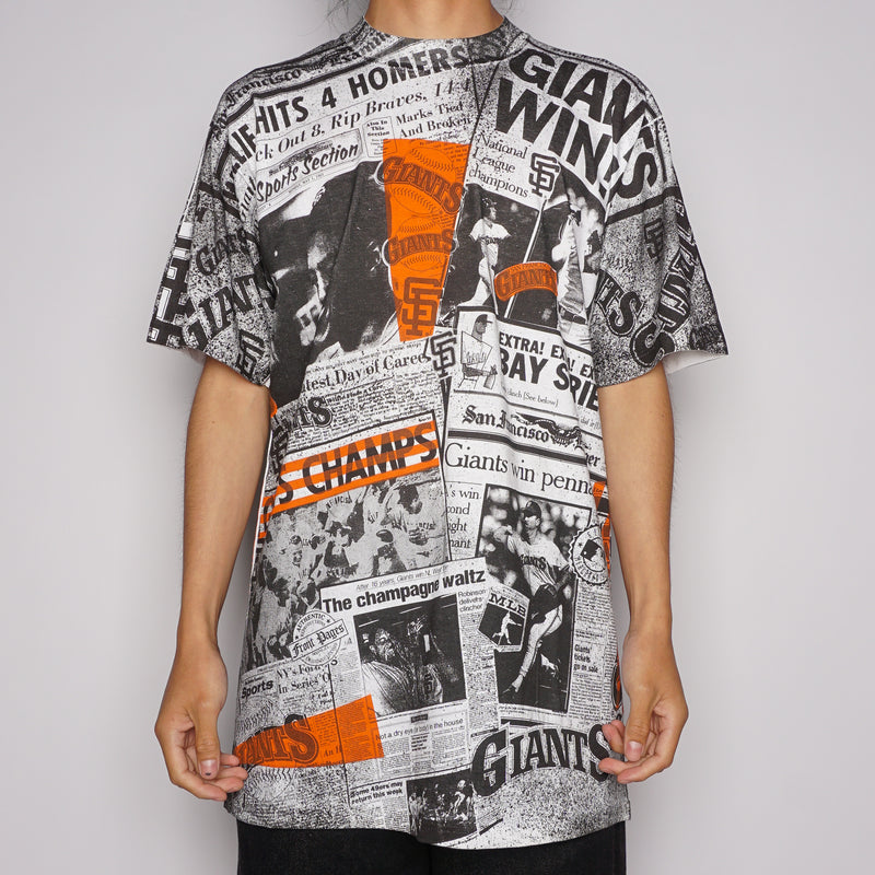 VTG '90S S.F. GIANTS FRONT PAGES T-SHIRT (RLSC)