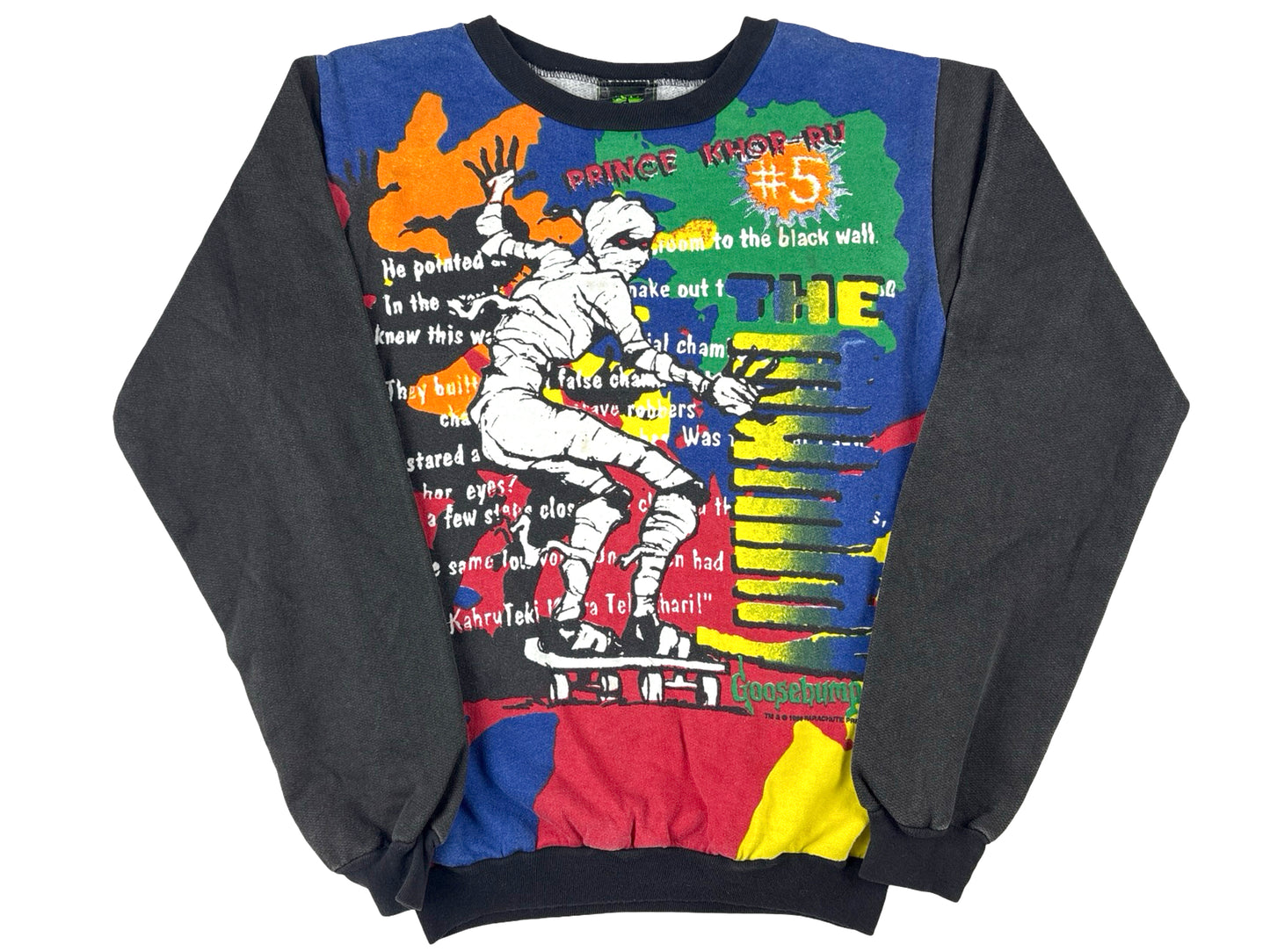 VTG '95 KIDS GOOSEBUMPS THE MUMMY SWEATER