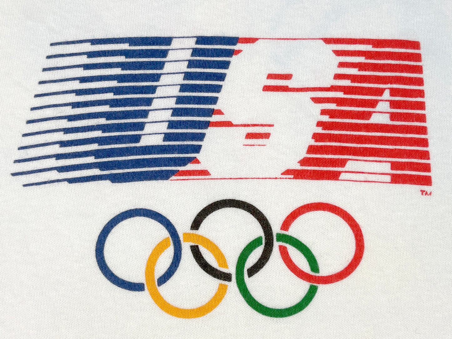 VTG '84 WMNS LA OLYMPICS RINGER T-SHIRT