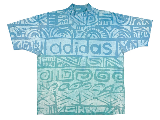 VTG ADIDAS ALL OVER PRINT TRIBAL T-SHIRT