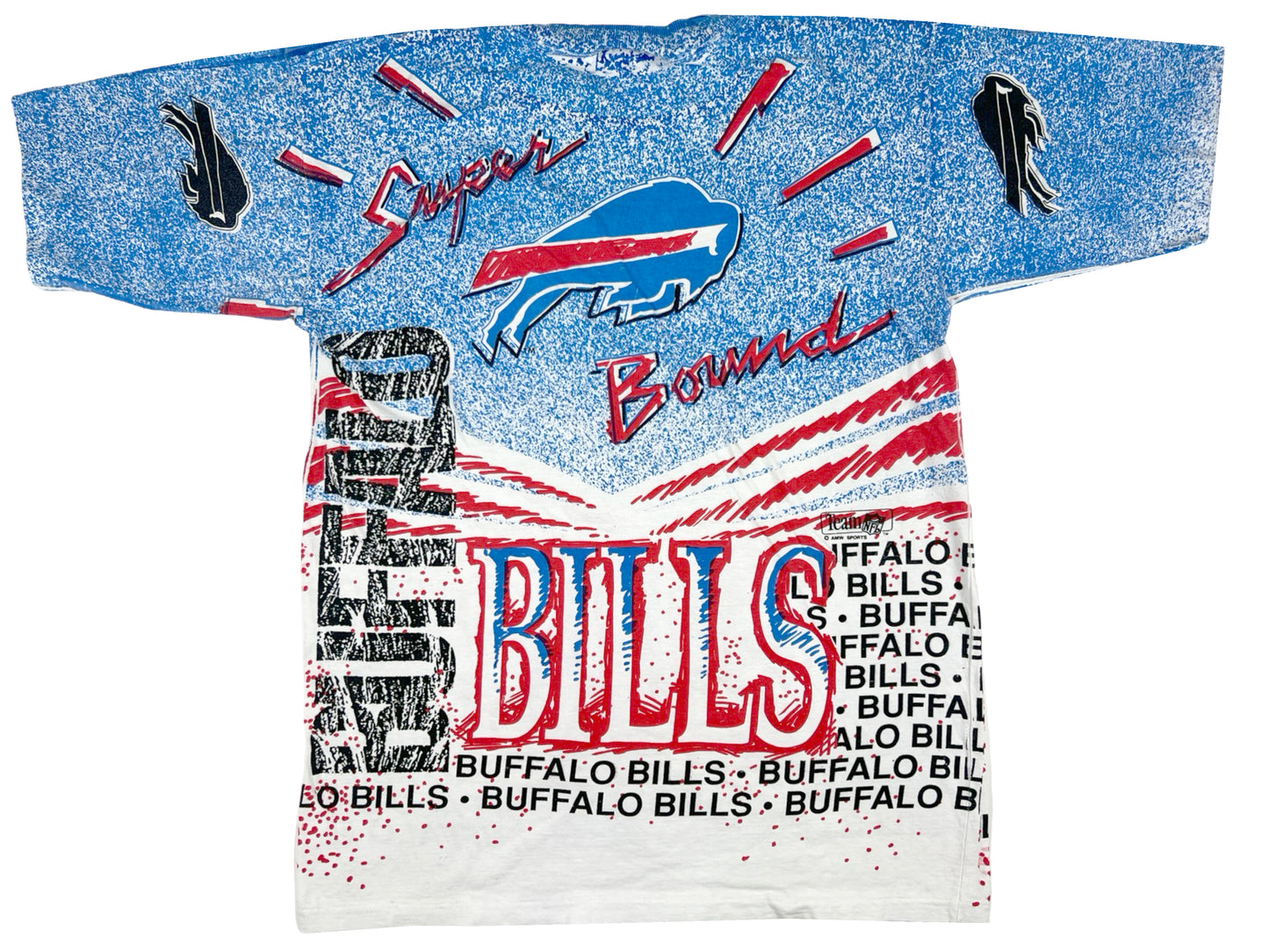 VTG BUFFALO BILLS ALL OVER PRINT T-SHIRT