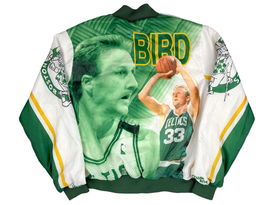 VTG '80S LARRY BIRD CELTICS CHALKLINE JACKET