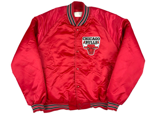 VTG '90S CHICAGO BULLS CHALKLINE SATIN JACKET