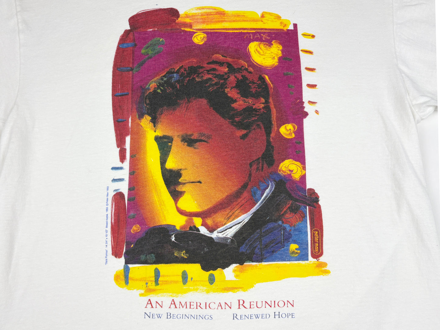 VTG '93 PETER MAX BILL CLINTON PORTRAIT T-SHIRT
