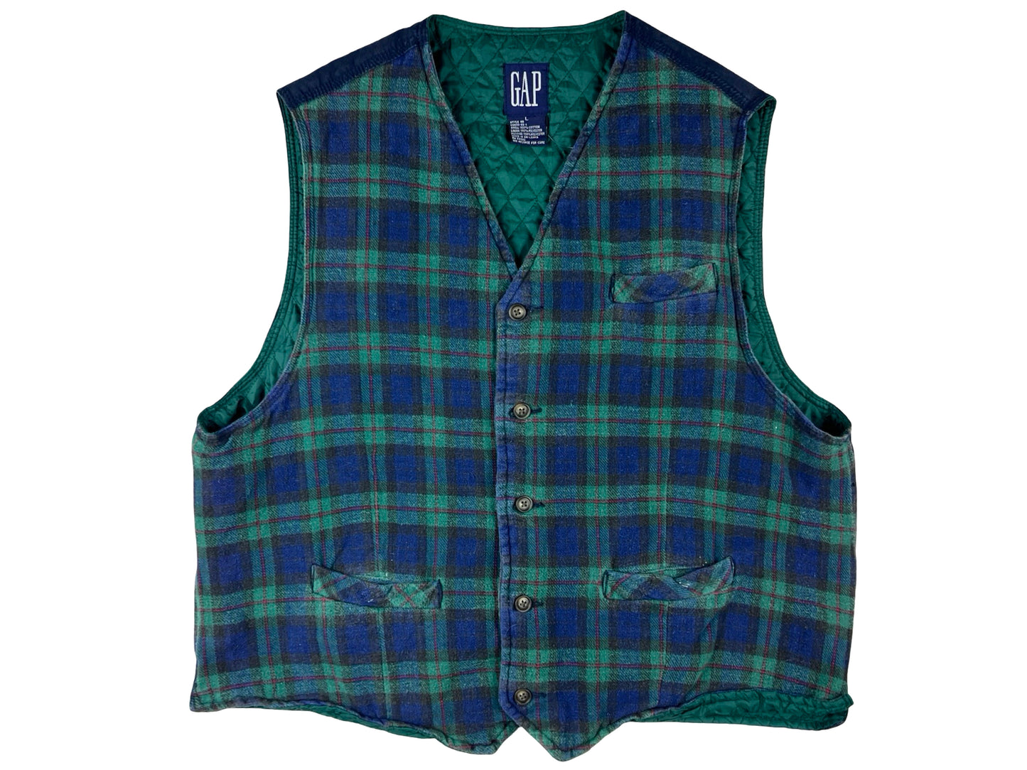 VTG GAP PLAID VEST