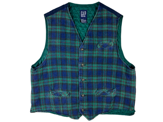 VTG GAP PLAID VEST