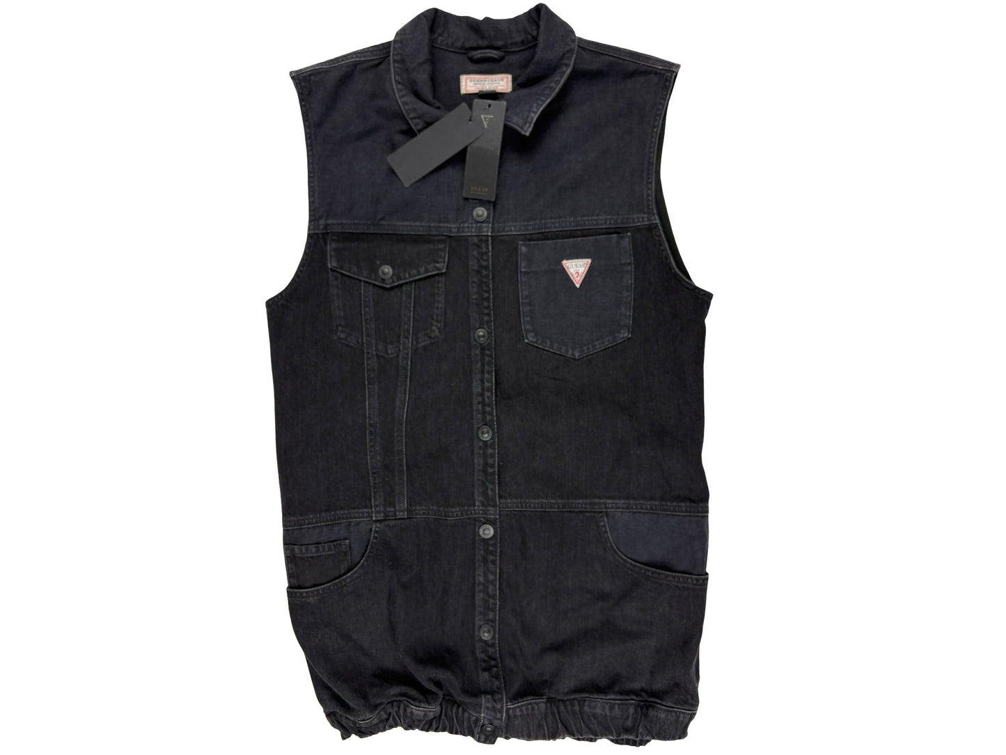 VTG GUESS JEANS GRAFFITI DENIM VEST