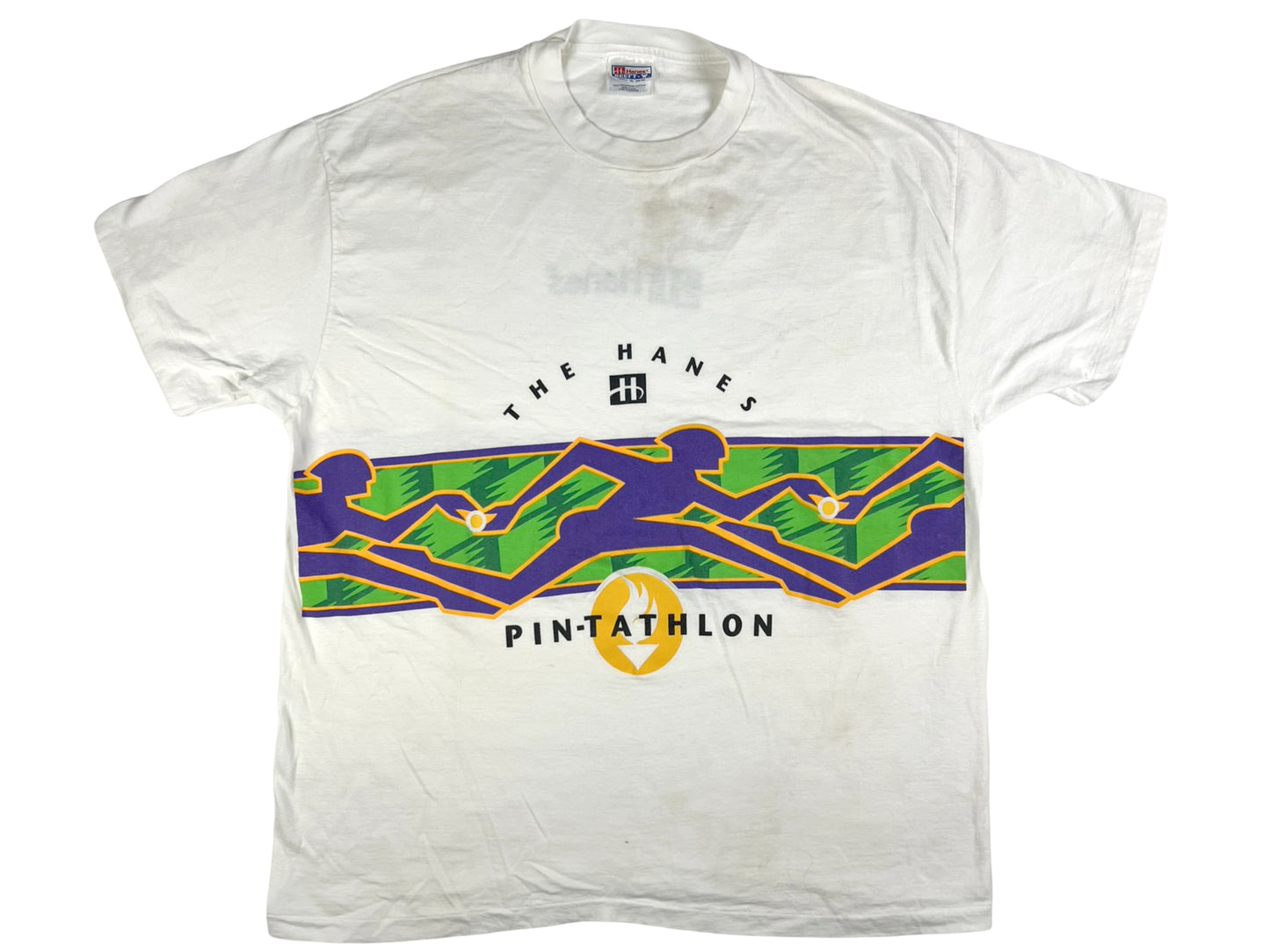 VTG '90S HANES PIN-TATHLON T-SHIRT